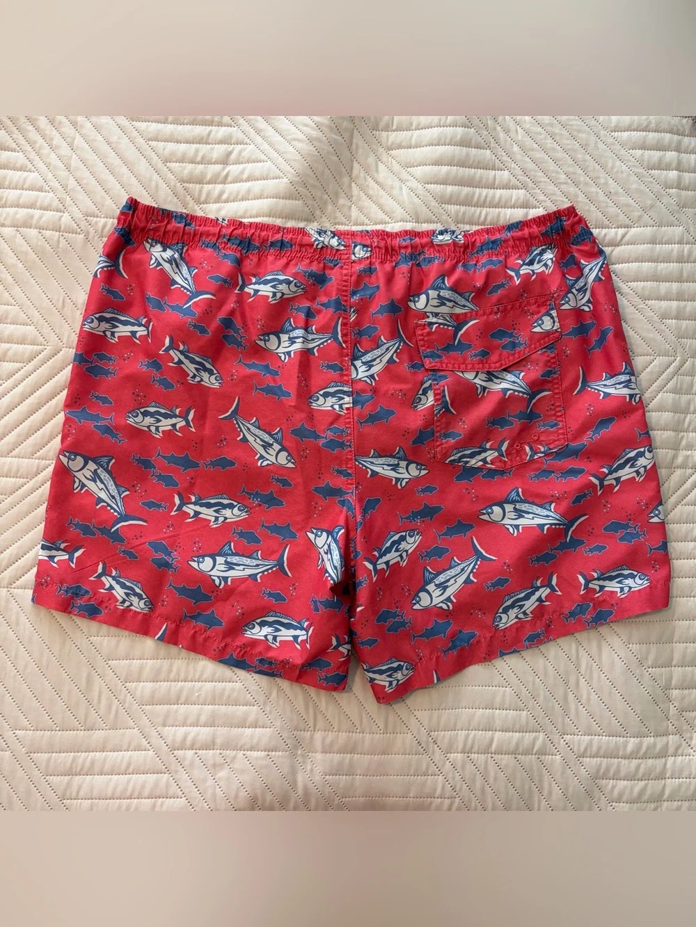 Ocean + Coast Red and Blue Swim Trunks Size XL